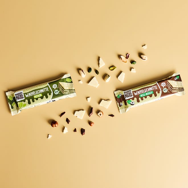 Naughty Nuts Waffelschnitte Bio Waffelschnitte Mixed Box (Nuss-Nougat & Pistazie)