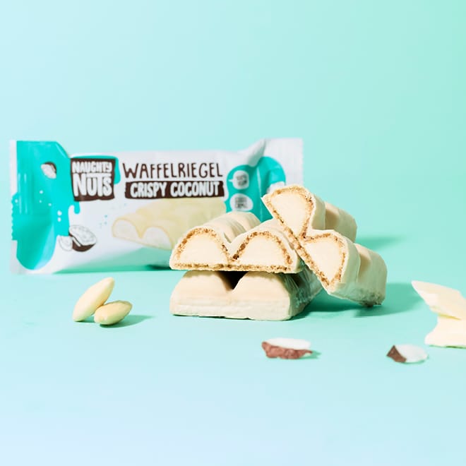 Naughty Nuts Waffelriegel Bio Schoko-Waffelriegel Crispy Coconut