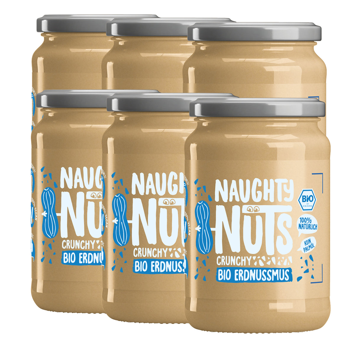 Bio Erdnussmus Crunchy (500g Glas)