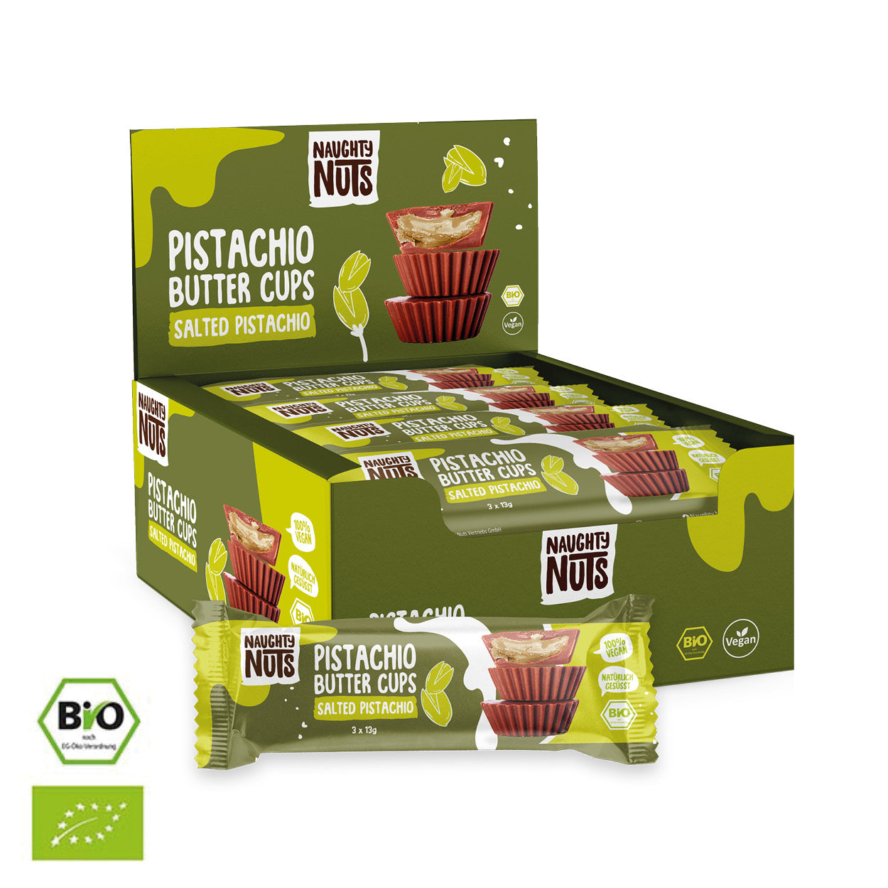Bio Pistazienbutter Cups Salted Pistachio