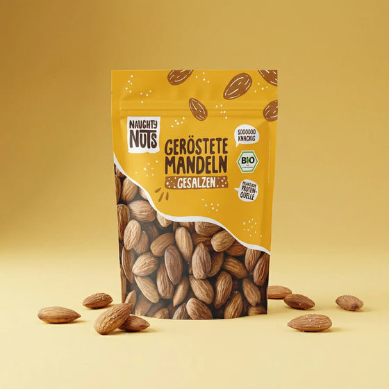 Geröstete Mandeln gesalzen
