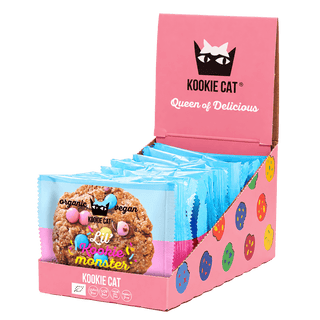 Kookie Cat Cookie Bio Cookie Lil Monster mit Schokolinsen
